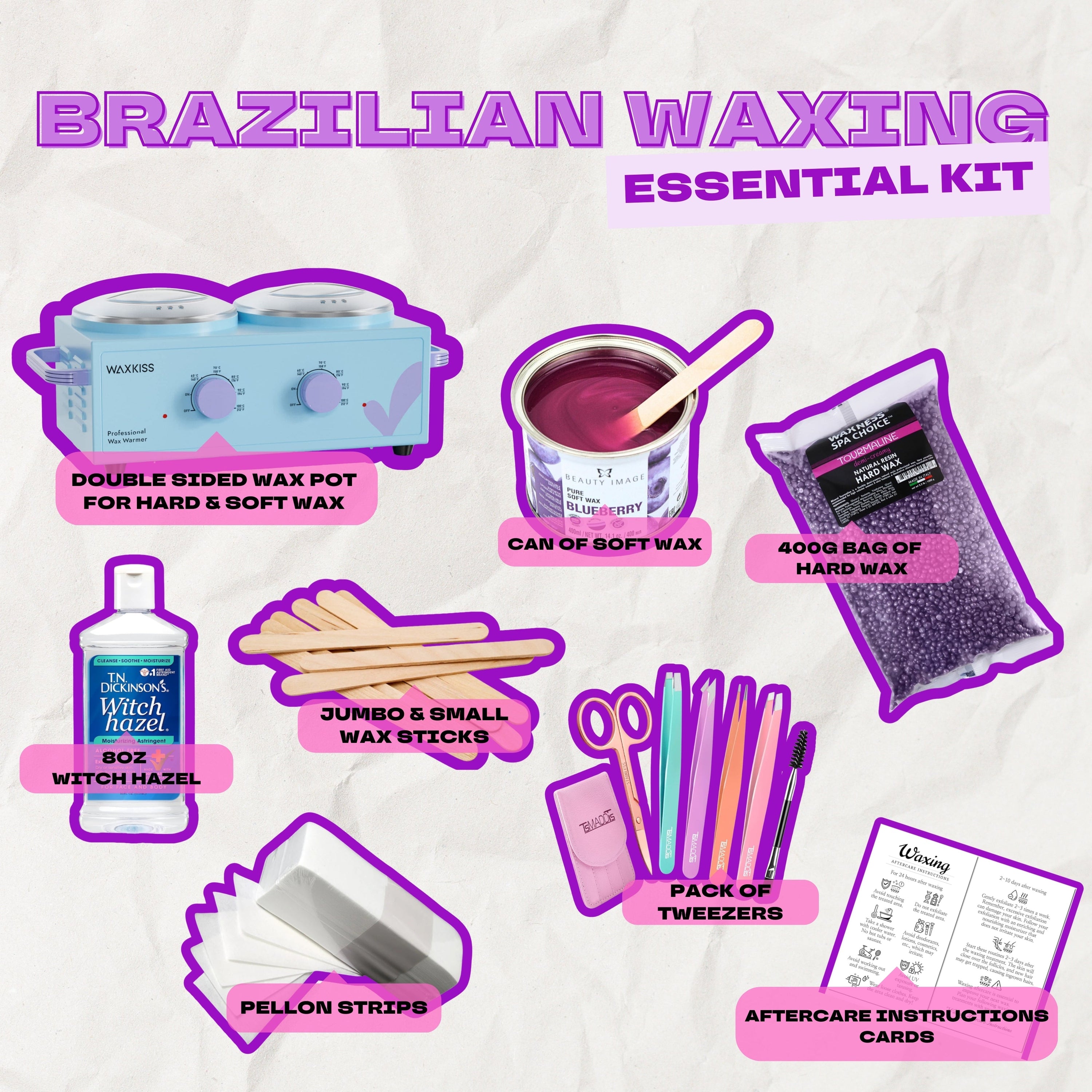 Brazilian Waxing Product Kit Plush Beauty Academy