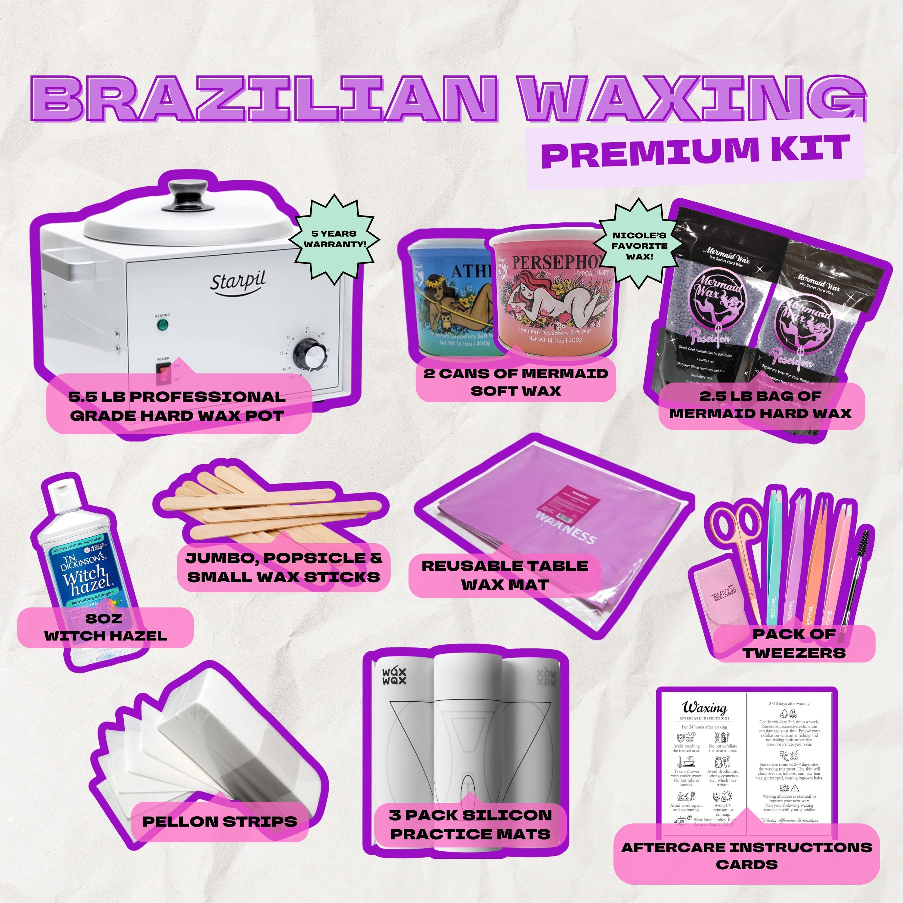 Brazilian Waxing Product Kit Plush Beauty Academy