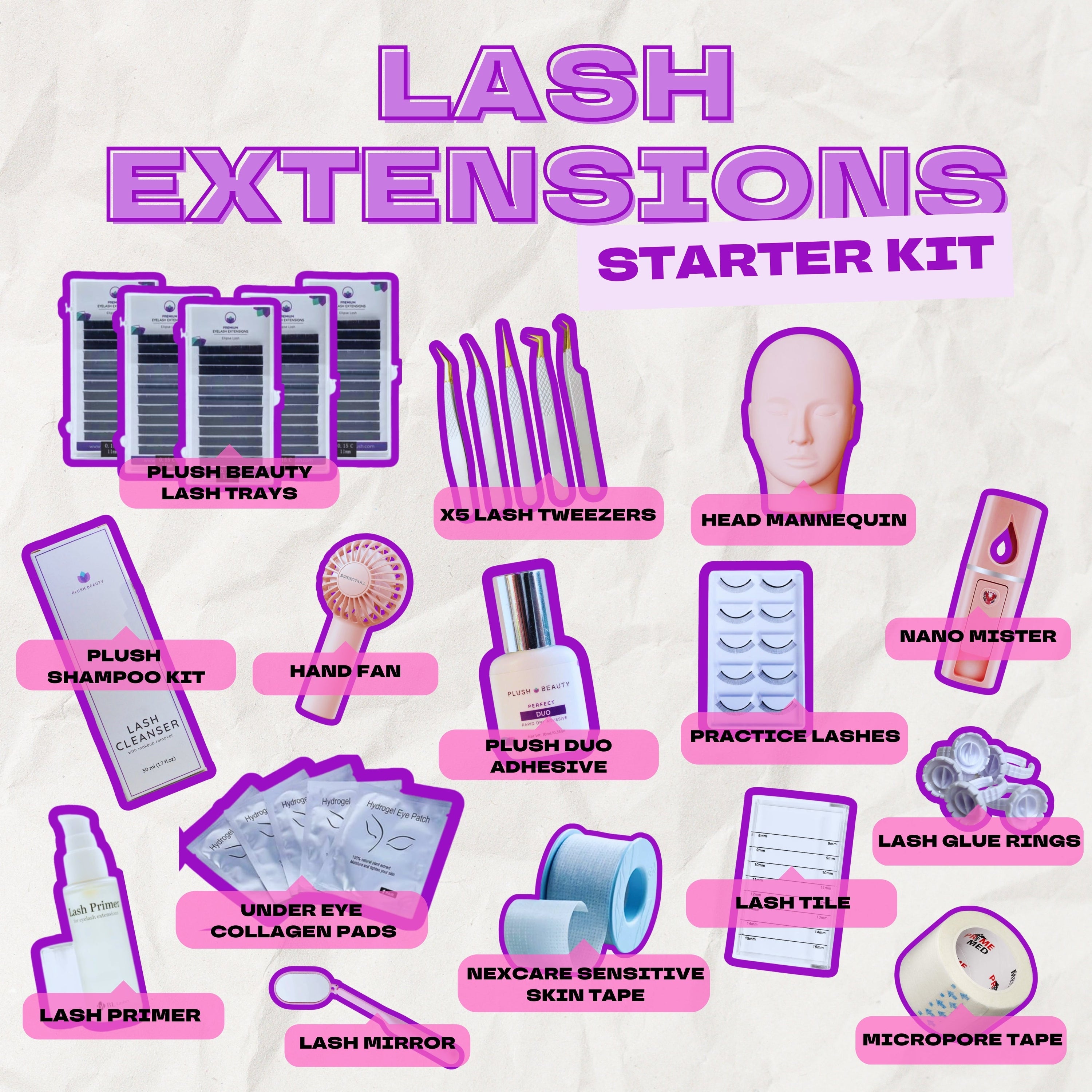 Lash Extensions Starter Kit Plush Beauty Academy