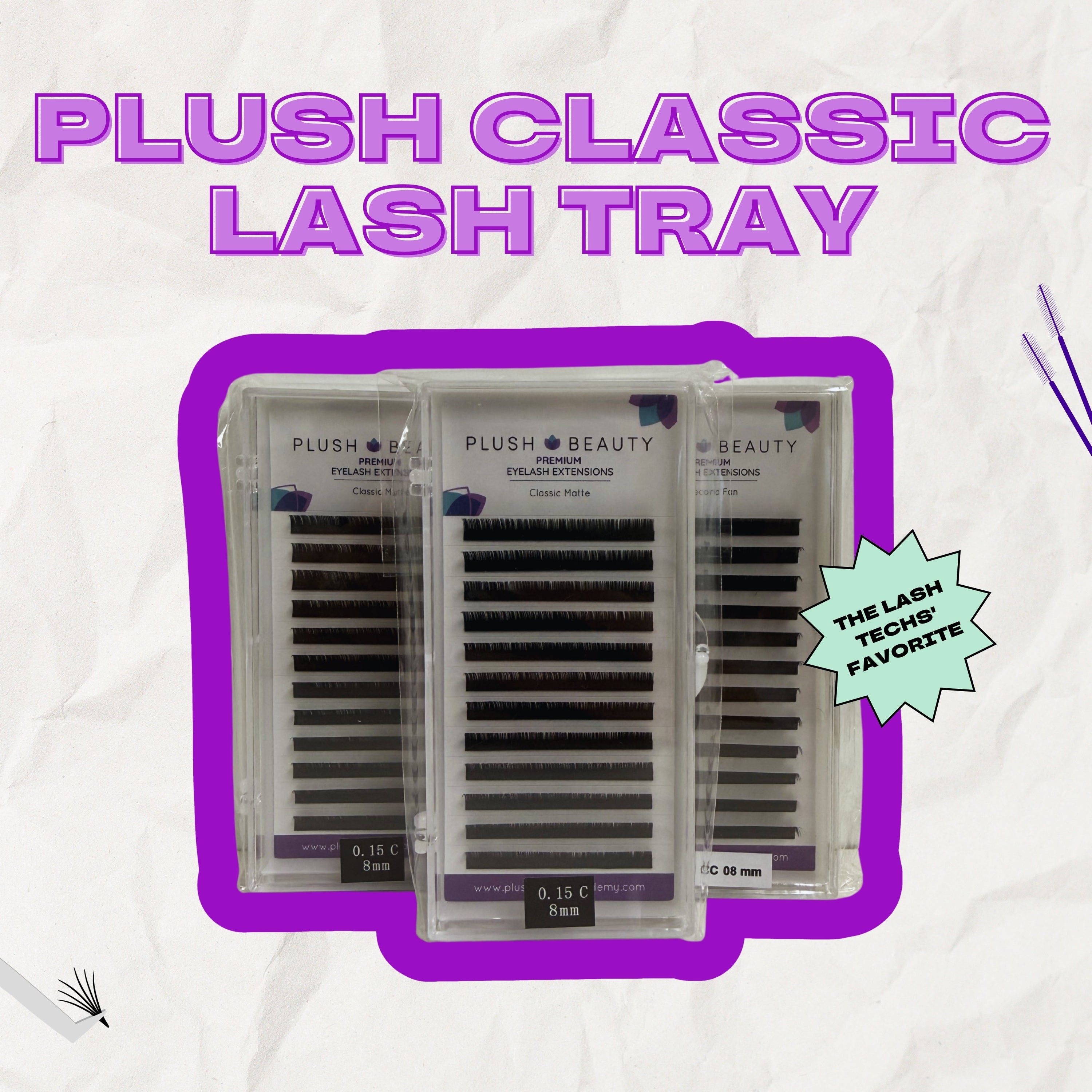 Plush Classic Lash Tray Plush Beauty Academy