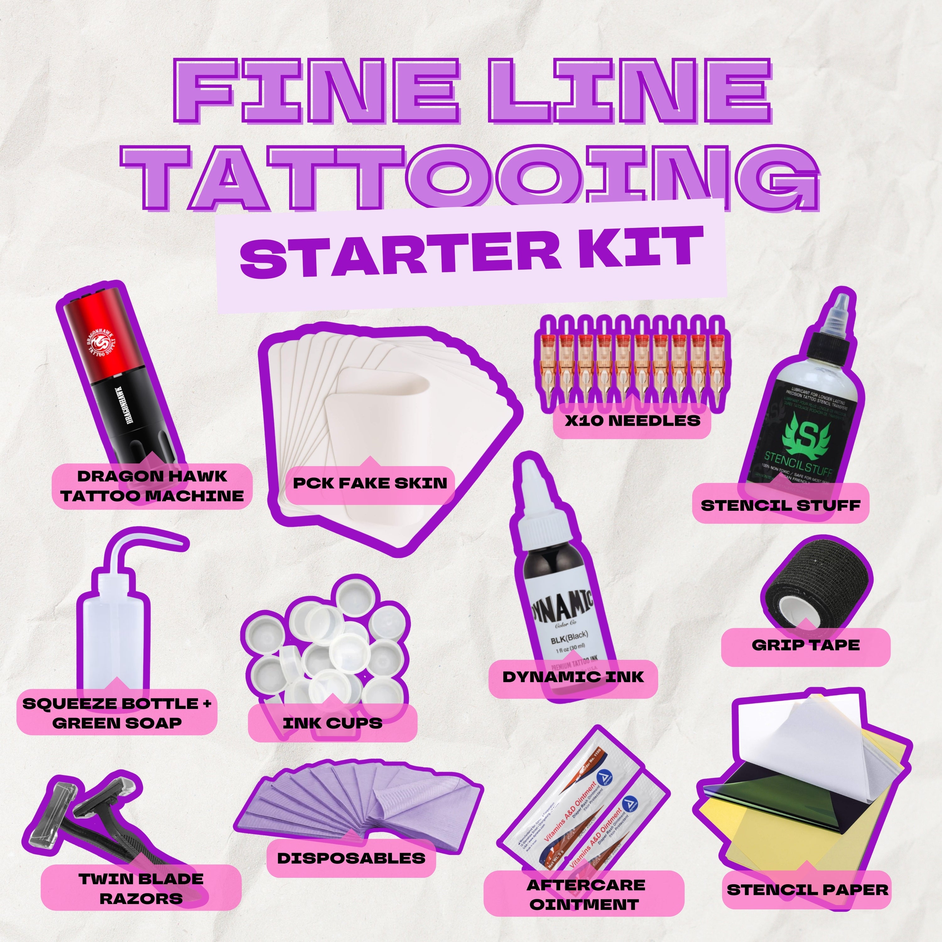 Fine Line Tattoo Starter Kit