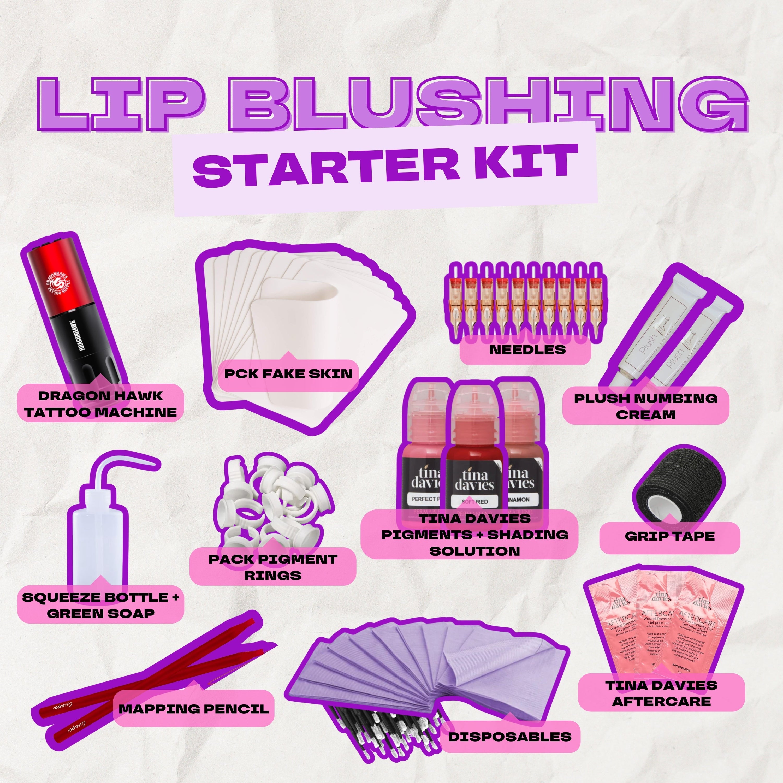 Lip Blushing Tattoo Starter Kit Plush Beauty Academy