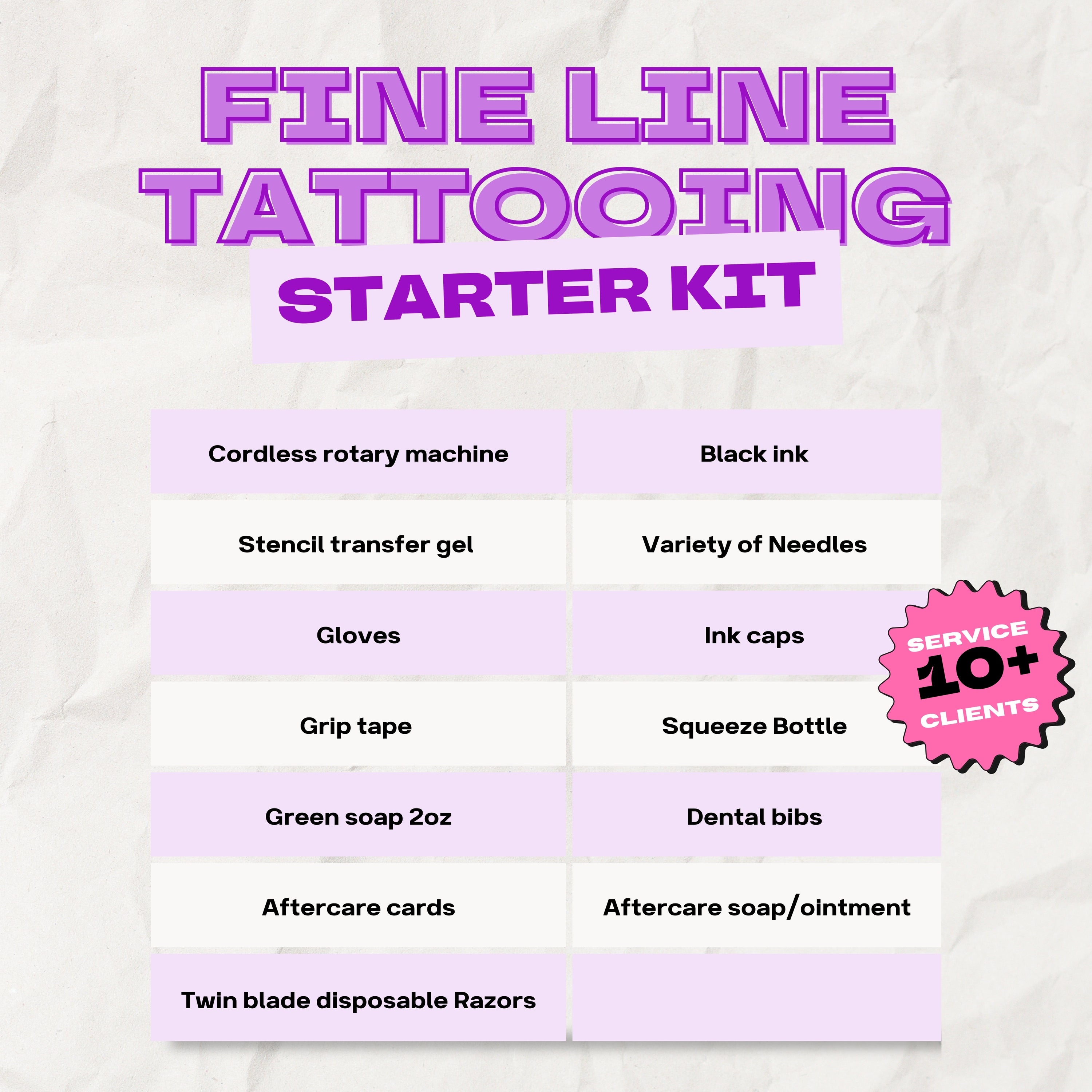 Fine Line Tattoo Starter Kit