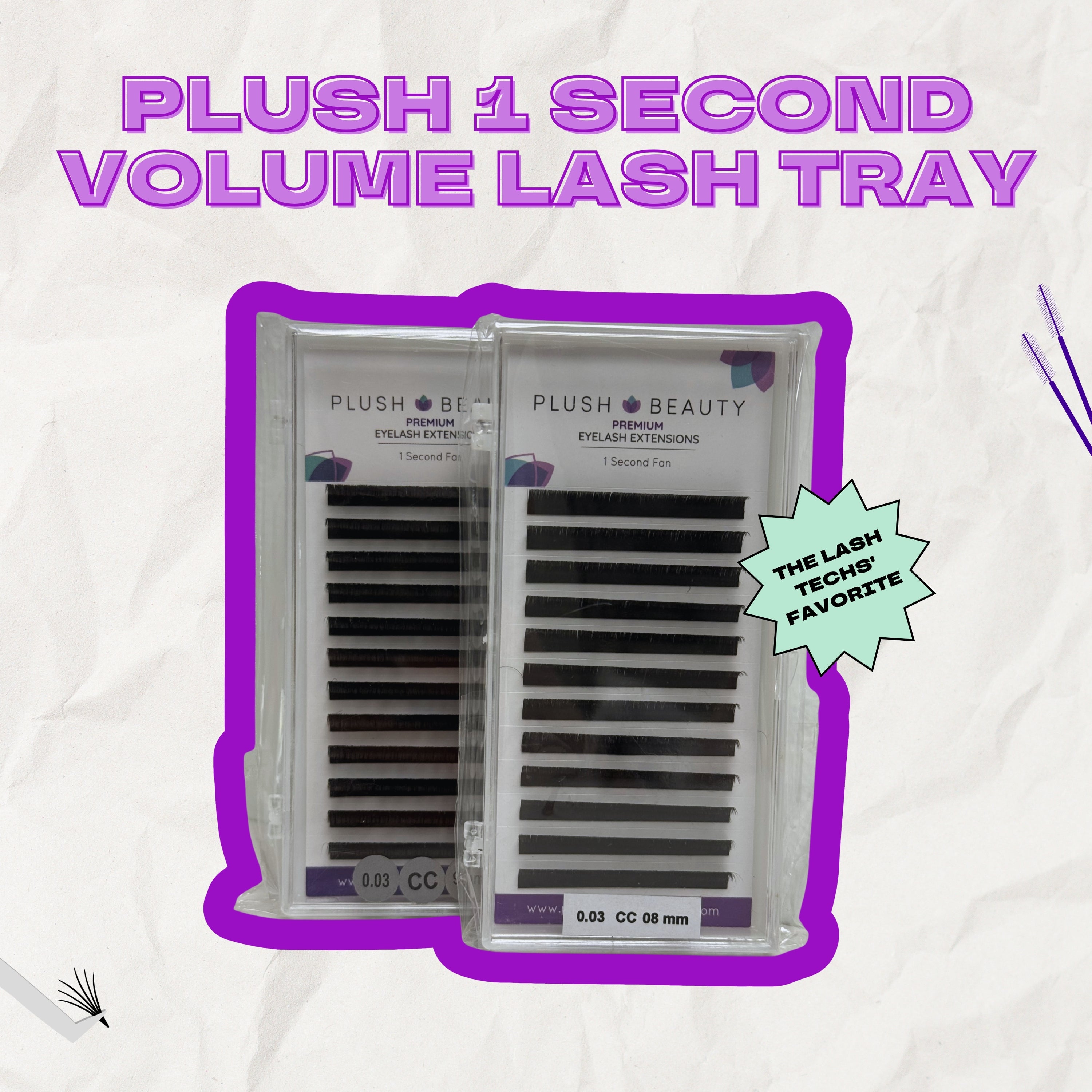 Plush 1 Second Volume Lash Tray