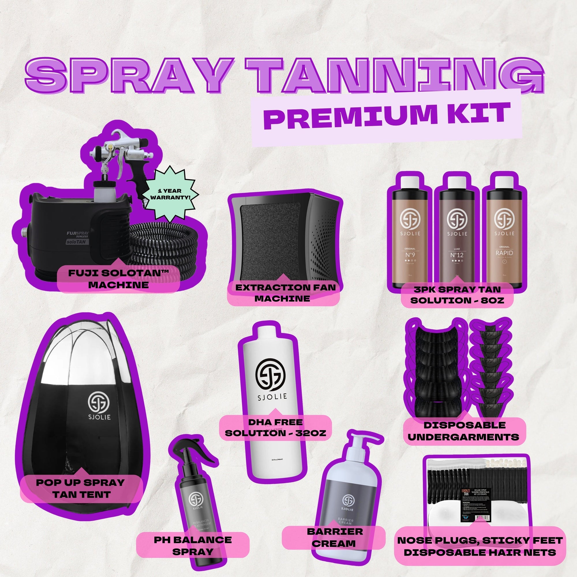 Spray Tanning Product Kit Plush Beauty Academy