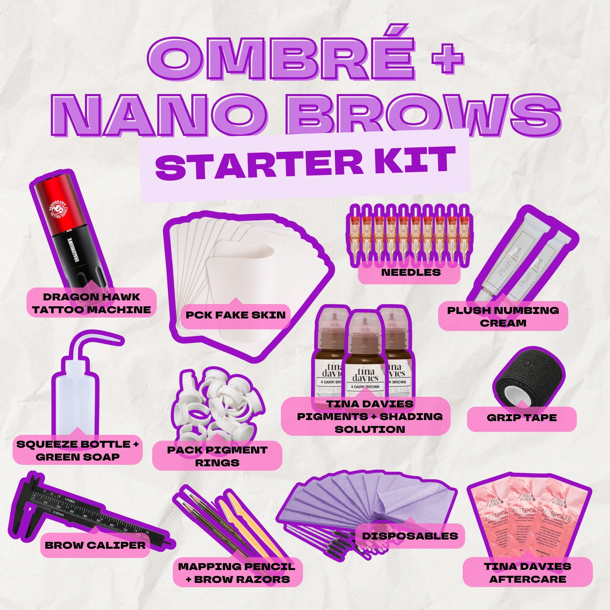 Ombre + Nano Brow Tattoo Starter Kit Plush Beauty Academy